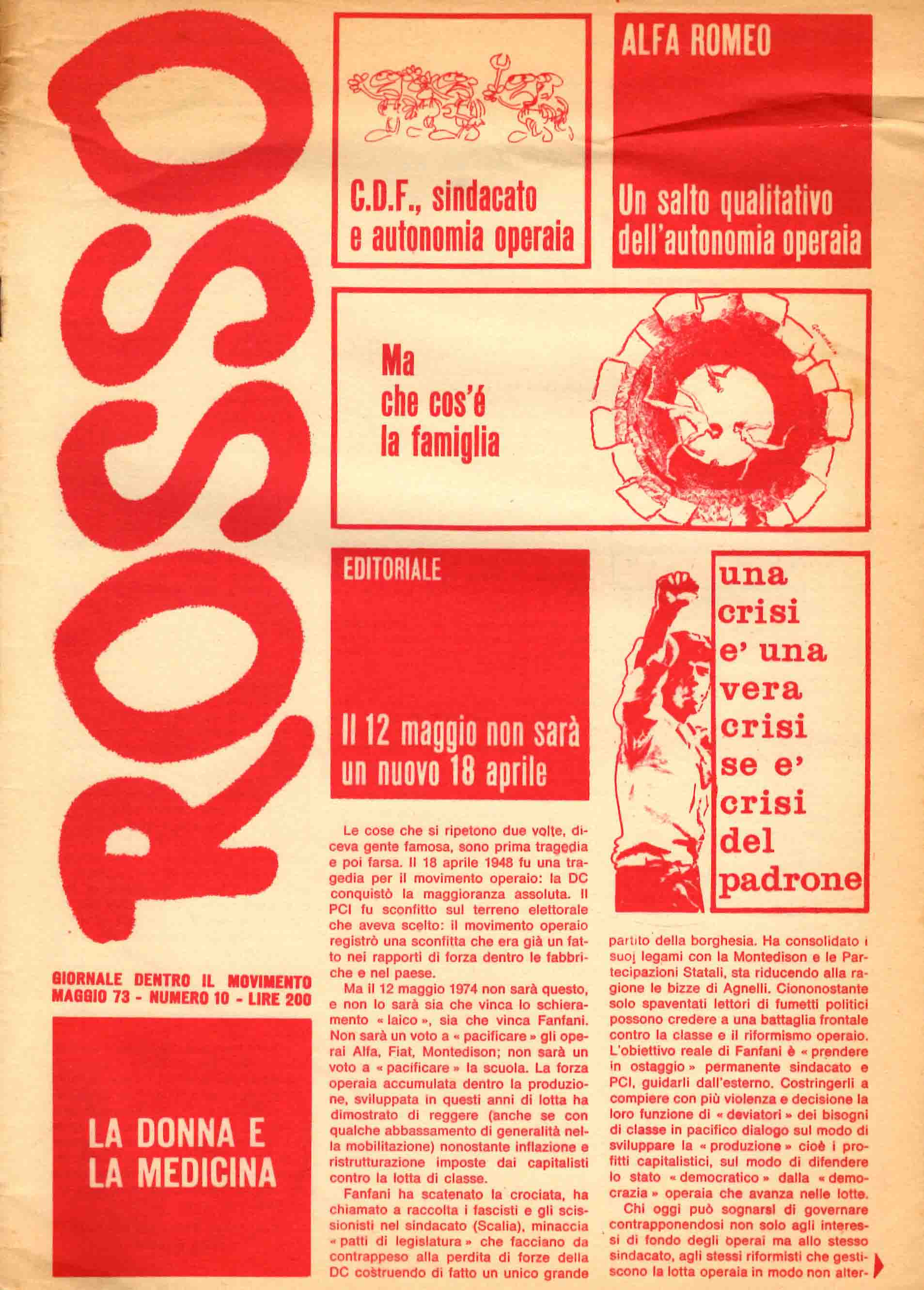 Rosso. Giornale quindicinale dentro il movimento